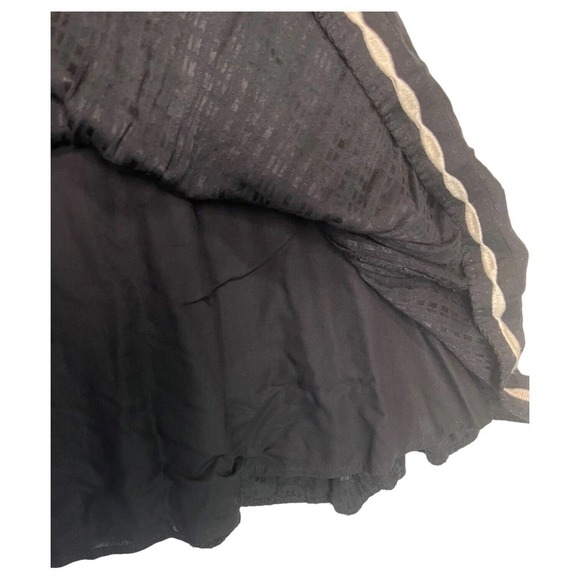 Free People Dress Womens 2 Delightful Birds Of A Feather Embroidered Flare Black - Picture 10 of 16